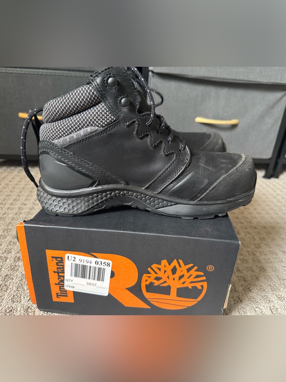 Timberland PRO Reaxion Womens 6.5 Black Composite Toe Waterproof Work Boots